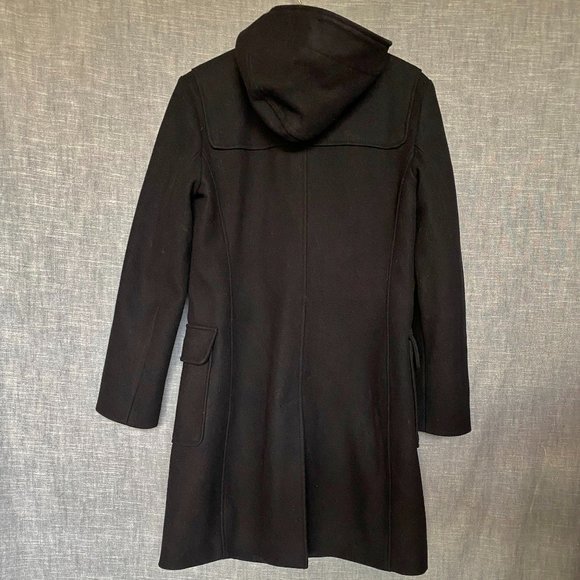 Made in Romania of Benetton Wool Blend Hooded Coat - Picture 2 of 9